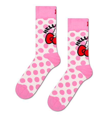 【Hello Kitty×Happy Socks】【GIFT BOX】【3足セット】クルー丈 ソックス（ハローキティ）