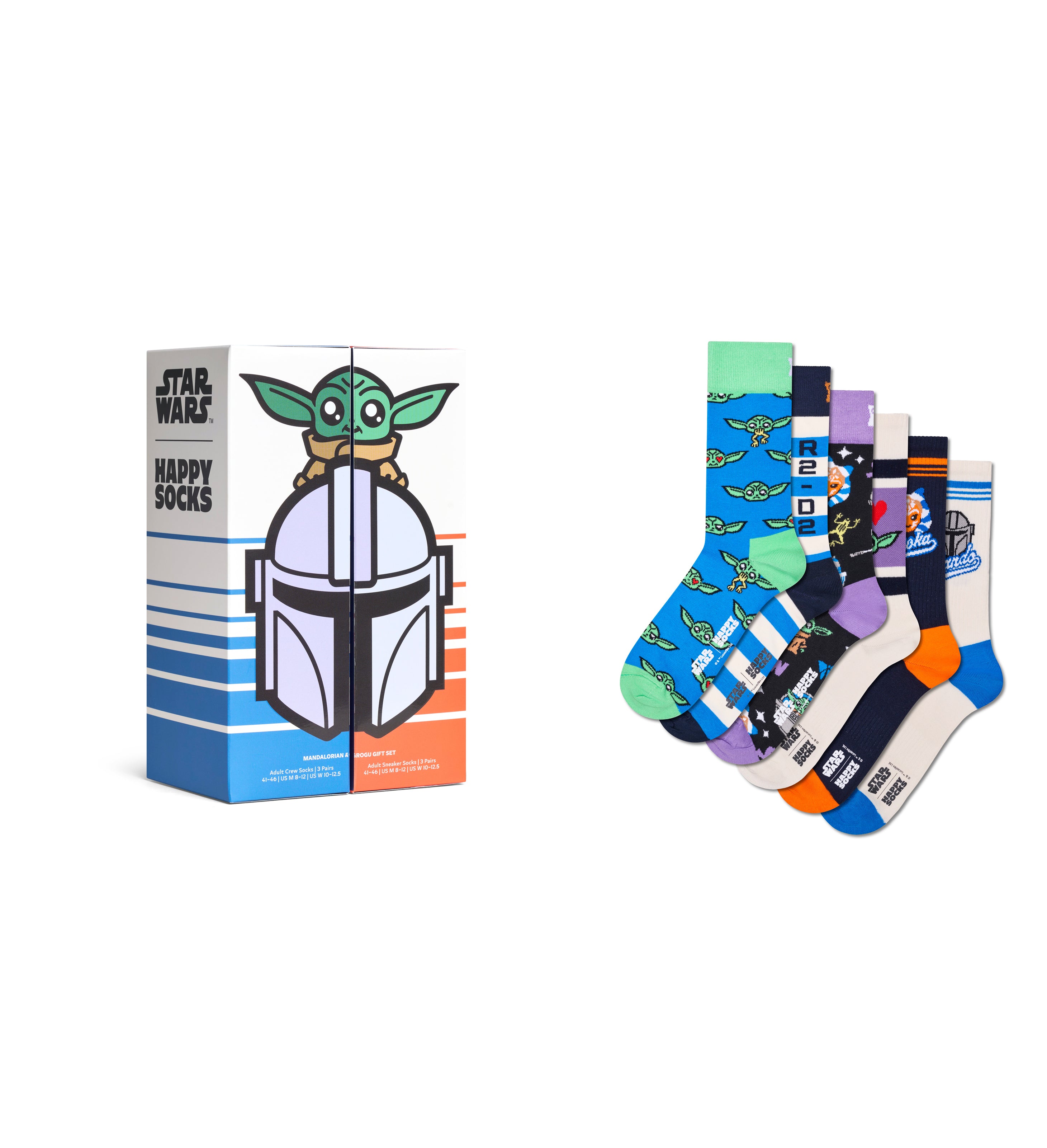【STAR WARS™×Happy Socks】【GIFT BOX】【6足セット】クルー丈 ソックス（スターウォーズ）