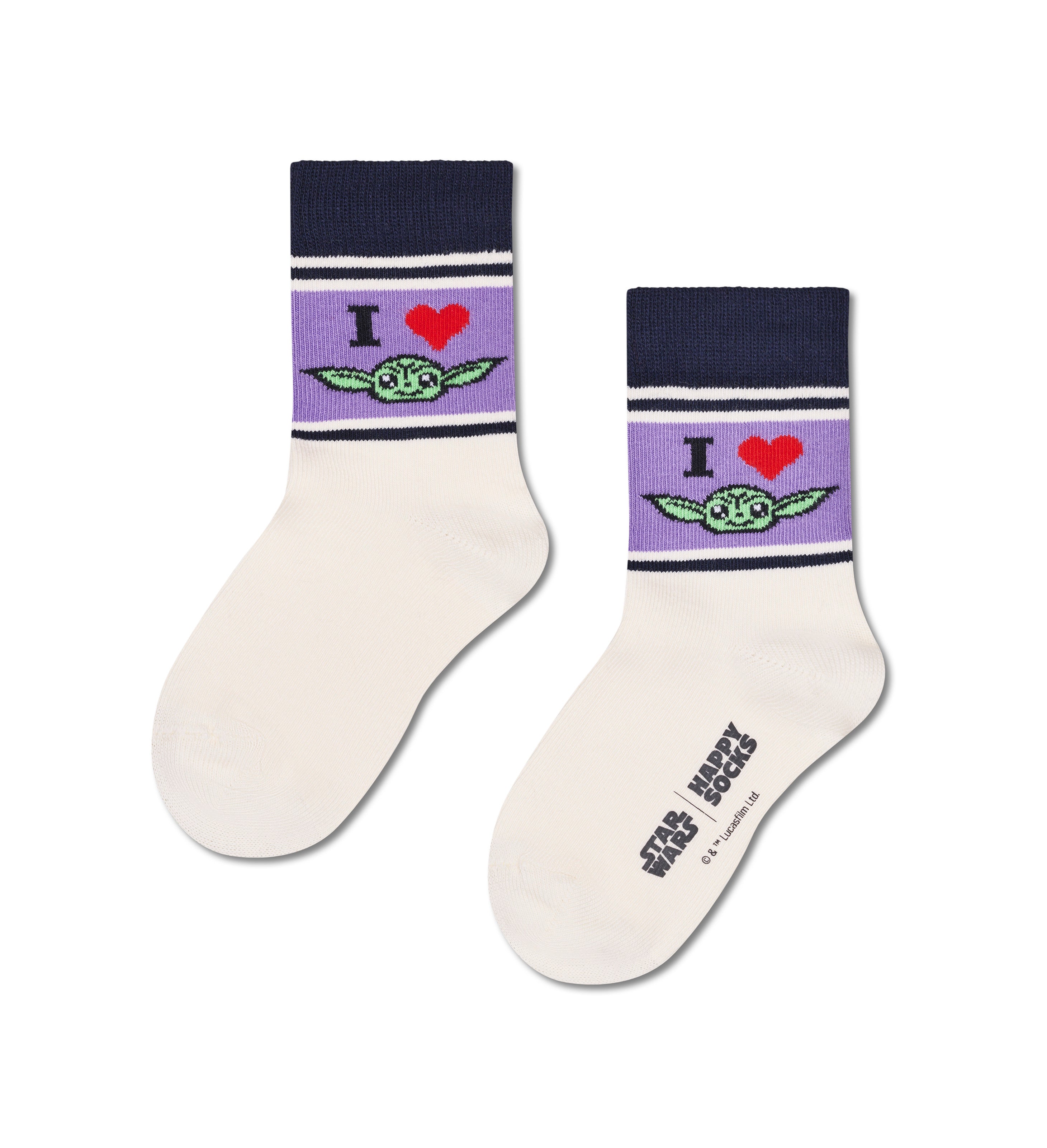 【STAR WARS™×Happy Socks】【キッズ】【GIFT BOX】【3足セット】クルー丈 ソックス（スターウォーズ）