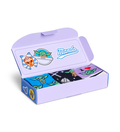 【STAR WARS™×Happy Socks】【キッズ】【GIFT BOX】【3足セット】クルー丈 ソックス（スターウォーズ）